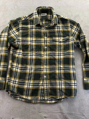Taylor Stitch Green & Yellow Plaid Button Down Shirt Men's Size 42